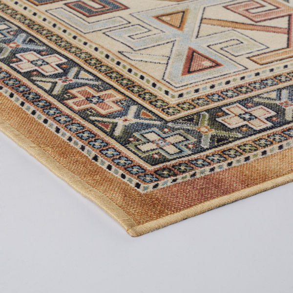 AllModern Ovid Tangerine/Rust/Blue/Ivory/Multi Rug & Reviews Wayfair